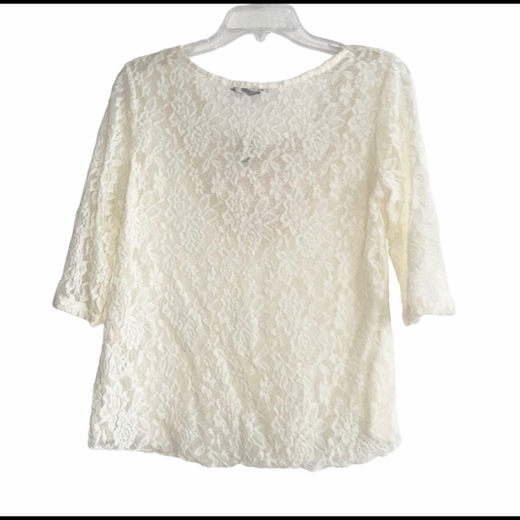 NEW Ivory lace top, beautiful - Picture 3 of 14